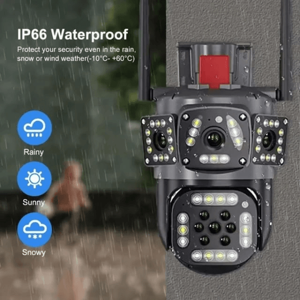 Camara Seguridad 3 Pantallas Sirena Wifi
