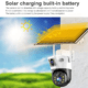 Camara Seguridad Solar Wifi Doble Lente