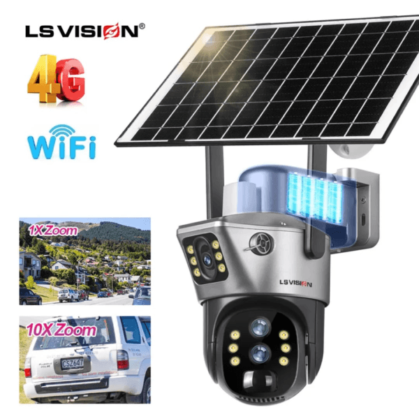Camara Seguridad Solar 2 Lentes Sim Card